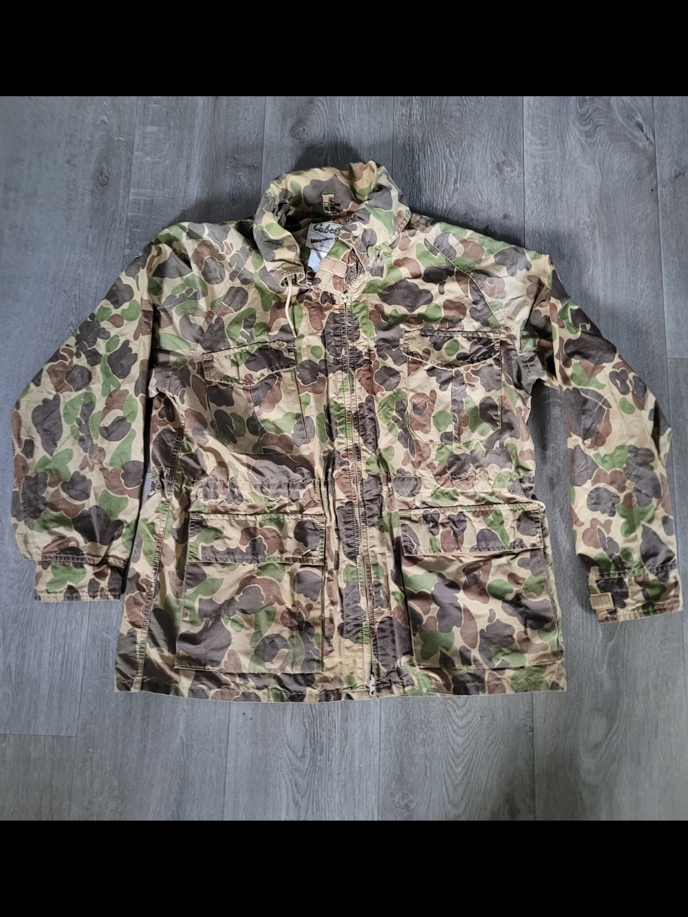 Cabela's Camouflage Jacket with Embroidered Logo - Green/Brown